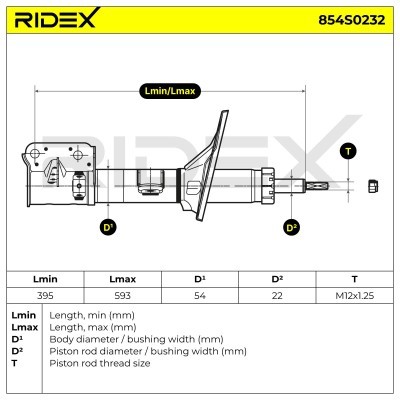 Shock Absorber RIDEX 854S0232 854S0232 - photo 5