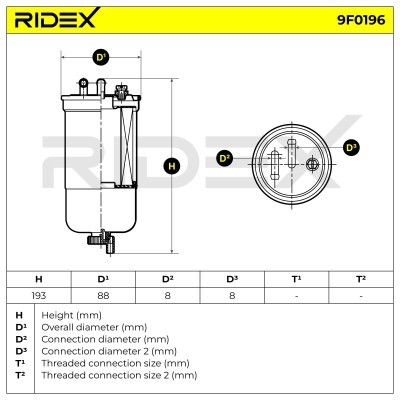 Fuel Filter RIDEX 9F0196 9F0196 - photo 6