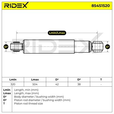 Shock Absorber RIDEX 854S1520 854S1520 - photo 7