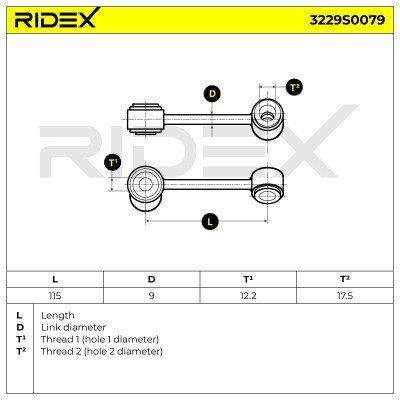 Stabilizer Link RIDEX 3229S0079 3229S0079 - photo 6
