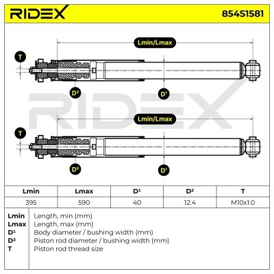 Shock Absorber RIDEX 854S1581 854S1581 - photo 7