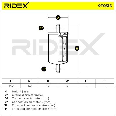 Fuel Filter RIDEX 9F0315 9F0315 - photo 5
