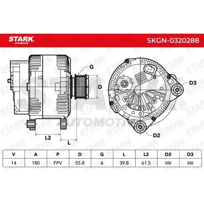 Alternator Stark SKGN-0320288 SKGN-0320288 - photo 7