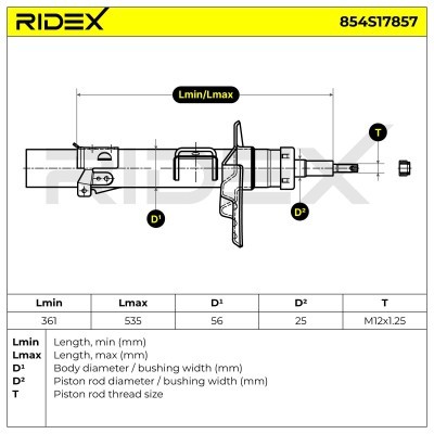 Shock Absorber RIDEX 854S17857 854S17857 - photo 8