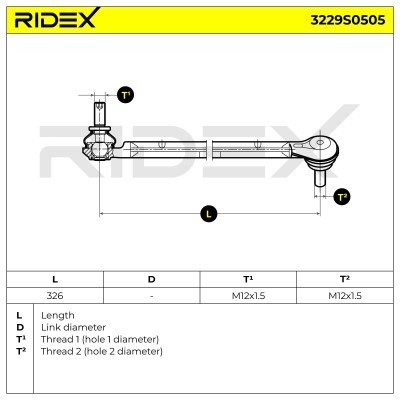 Stabilizer Link RIDEX 3229S0505 3229S0505 - photo 5