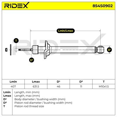 Shock Absorber RIDEX 854S0902 854S0902 - photo 8