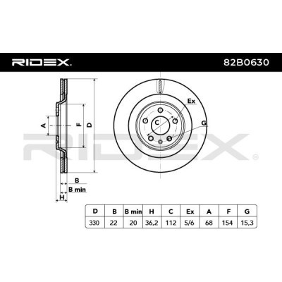 Brake Disc RIDEX 82B0630 82B0630 - photo 4