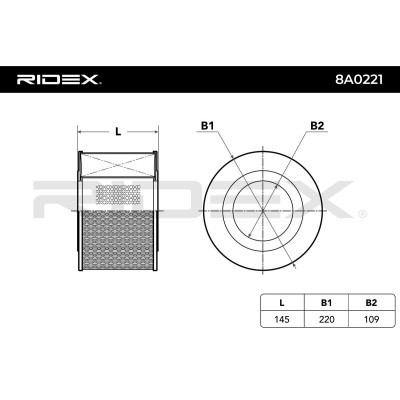 Air Filter RIDEX 8A0221 8A0221 - photo 5