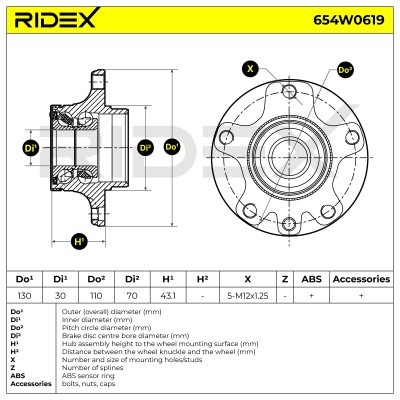 Wheel Bearing RIDEX 654W0619 654W0619 - photo 5