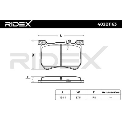 Brake Pads Set RIDEX 402B1163 402B1163 - photo 6