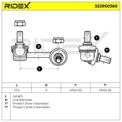 Stabilizer Link RIDEX 3229S0360 3229S0360 - photo 7
