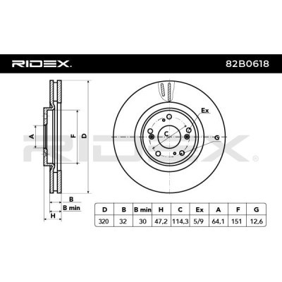 Brake Disc RIDEX 82B0618 82B0618 - photo 3