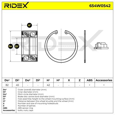 Wheel Bearing RIDEX 654W0542 654W0542 - photo 5