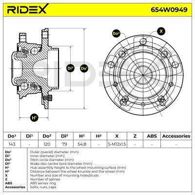 Wheel Bearing RIDEX 654W0949 654W0949 - photo 7