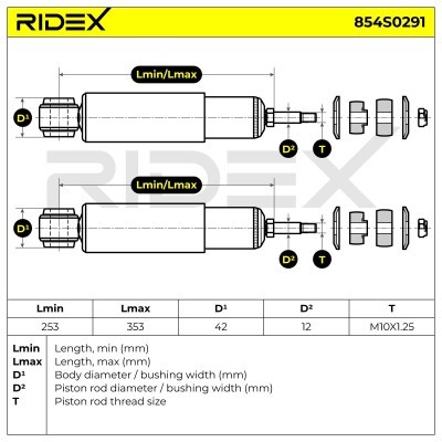Shock Absorber RIDEX 854S0291 854S0291 - photo 4