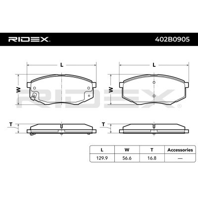 Brake Pads Set RIDEX 402B0905 402B0905 - photo 7