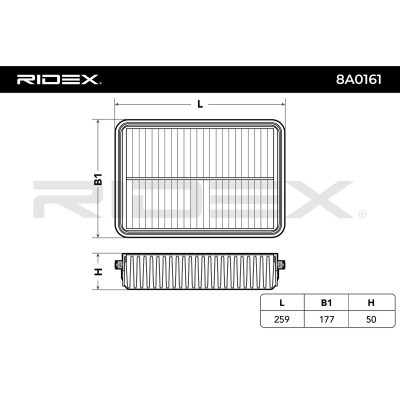 Air Filter RIDEX 8A0161 8A0161 - photo 5