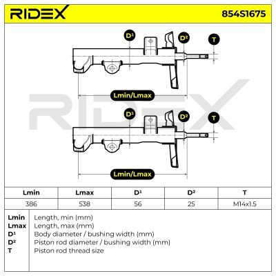 Shock Absorber RIDEX 854S1675 854S1675 - photo 8