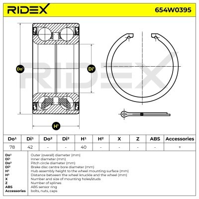 Wheel Bearing RIDEX 654W0395 654W0395 - photo 3