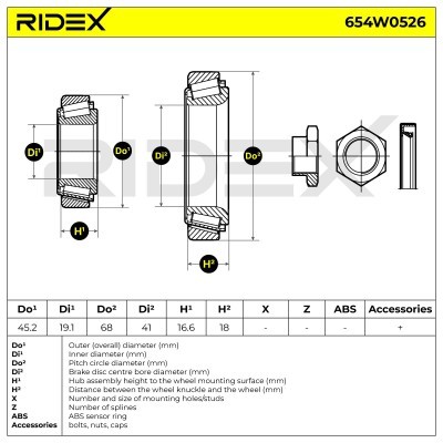 Wheel Bearing RIDEX 654W0526 654W0526 - photo 6