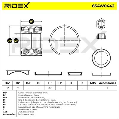 Wheel Bearing RIDEX 654W0442 654W0442 - photo 5