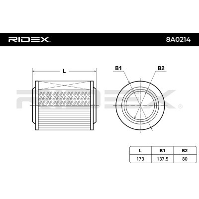 Air Filter RIDEX 8A0214 8A0214 - photo 8