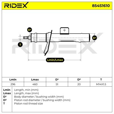 Shock Absorber RIDEX 854S1610 854S1610 - photo 5