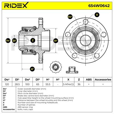 Wheel Bearing RIDEX 654W0642 654W0642 - photo 5