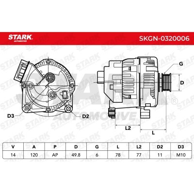 Alternator Stark SKGN-0320006 SKGN-0320006 - photo 6
