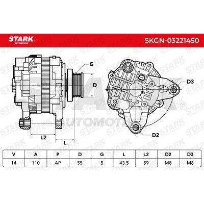 Alternator Stark SKGN-03221450 SKGN-03221450 - photo 5