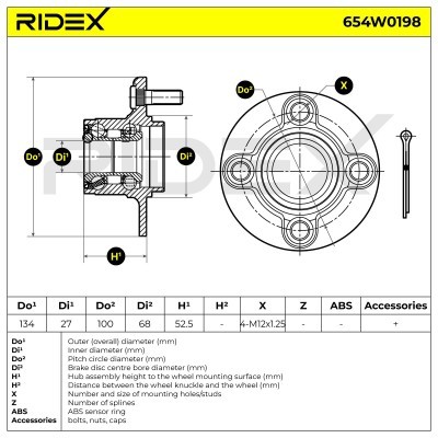 Wheel Bearing RIDEX 654W0198 654W0198 - photo 4