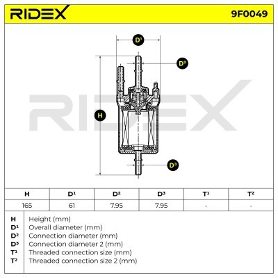 Fuel Filter RIDEX 9F0049 9F0049 - photo 6