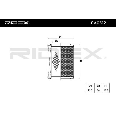 Air Filter RIDEX 8A0312 8A0312 - photo 5