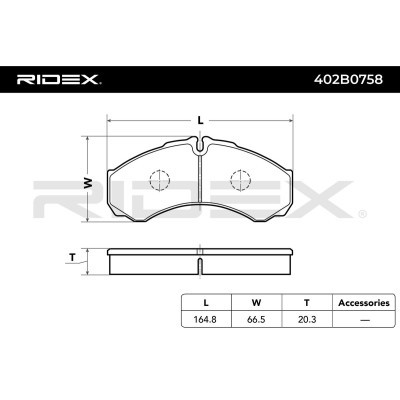 Brake Pads Set RIDEX 402B0758 402B0758 - photo 4