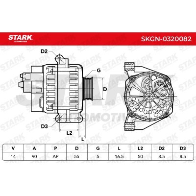 Alternator Stark SKGN-0320082 SKGN-0320082 - photo 6