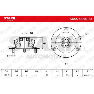 Strut Support Bearing Front Stark SKSS-0670110 SKSS-0670110 - photo 4