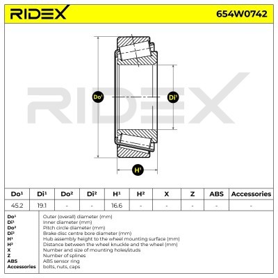Wheel Bearing RIDEX 654W0742 654W0742 - photo 5