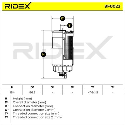 Fuel Filter RIDEX 9F0022 9F0022 - photo 3