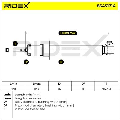 Shock Absorber RIDEX 854S1714 854S1714 - photo 5