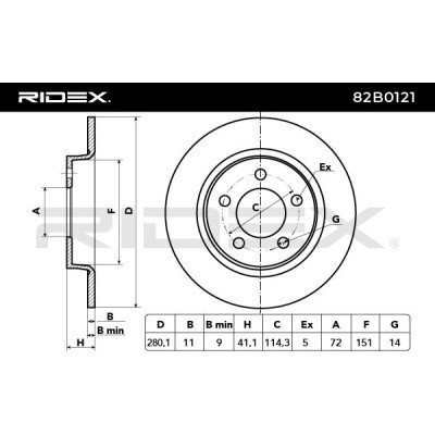 Brake Disc RIDEX 82B0121 82B0121 - photo 5