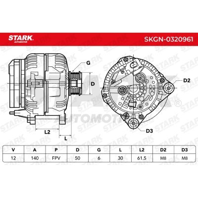 Alternator Stark SKGN-0320961 SKGN-0320961 - photo 7