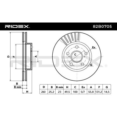 Brake Disc RIDEX 82B0705 82B0705 - photo 5