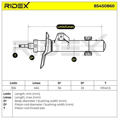 Shock Absorber RIDEX 854S0860 854S0860 - photo 5