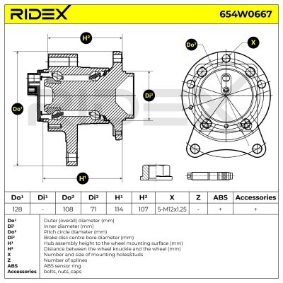 Wheel Bearing RIDEX 654W0667 654W0667 - photo 7