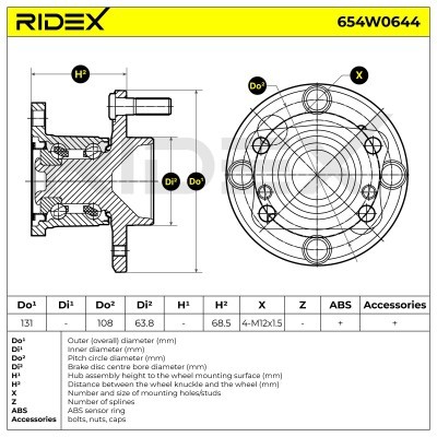 Wheel Bearing RIDEX 654W0644 654W0644 - photo 5