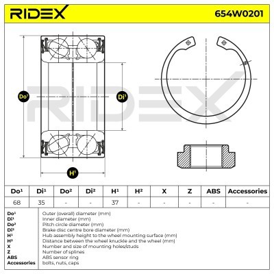 Wheel Bearing RIDEX 654W0201 654W0201 - photo 7