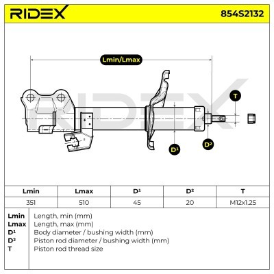 Shock Absorber RIDEX 854S2132 854S2132 - photo 8