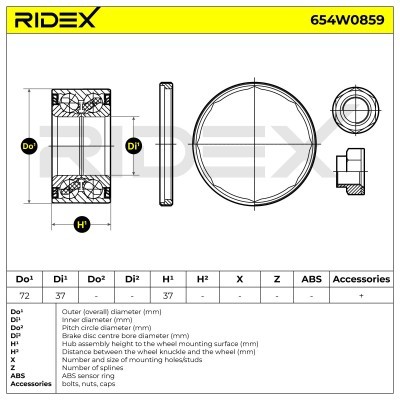 Wheel Bearing RIDEX 654W0859 654W0859 - photo 5