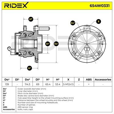 Wheel Bearing RIDEX 654W0331 654W0331 - photo 6