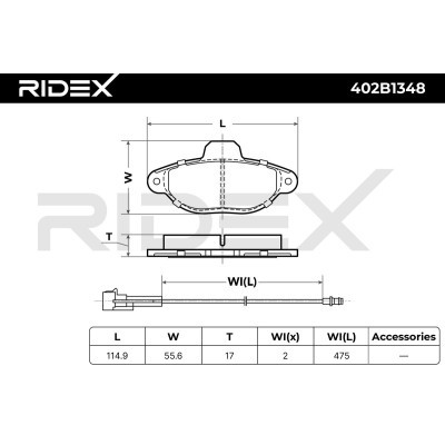 Brake Pads Set RIDEX 402B1348 402B1348 - photo 6